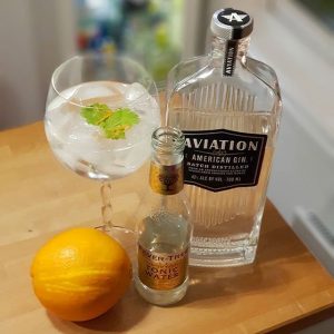 Aviation gin and tonic