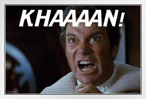 Captain Kirk shouting 