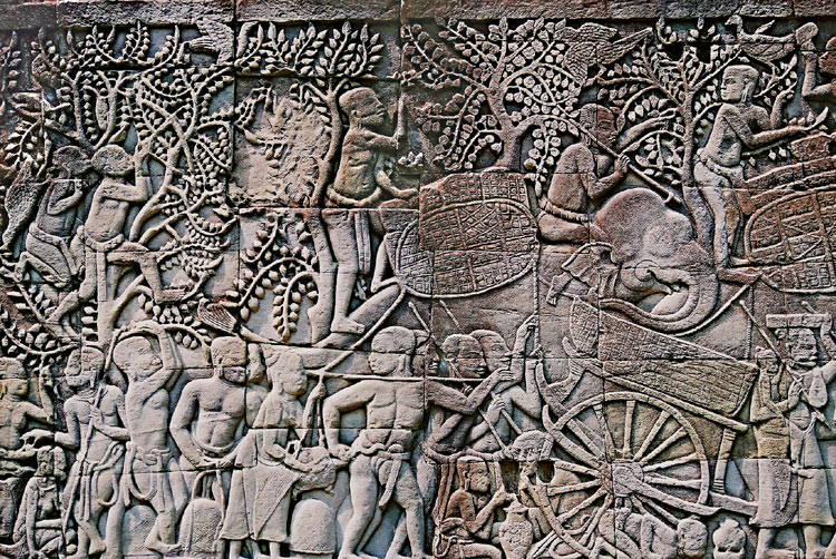 Bas-relief on the outer walls